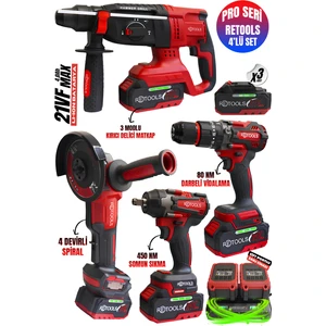 Yeni Nesil Kabartmalı 4'lü Set Kırmızı