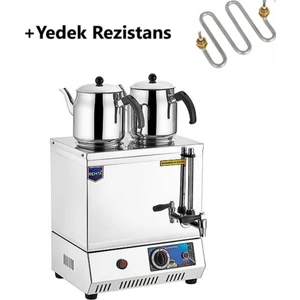EP05 40 Model Çift Demlikli Elektrikli Çay Kazanı 28 Lt + Yedek Rezistans