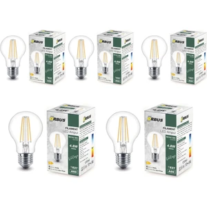 B60 4.8W E27 LED Ampul Clear Beyaz Işık 600LM   5li