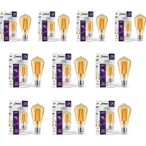 7W E27 Filament LED Ampul - Dim Edilebilir - DST58 10LU