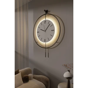 MetaQuartz Aksesuar(Büyük Boy - 50*75 cm)Blackfred (Pilli LED ) (Ortaboy) Iskandinav (Quartz Mekanizmali) - Metal Duvar Saati