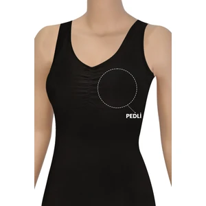 Kadın Atlet Büzgülü Çıkarılabilir Pedli (%96 Pamuk - %4 Elastan)