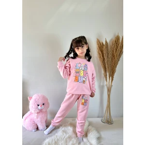 Matu Official Matu Kids Pembe Kız Çocuk Labubu Baskılı 3 Iplik Eşofman Takım 3/10 Yaş