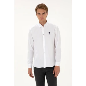 U.s. Polo Assn. Erkek Beyaz Gömlek Basic 50307668-VR013