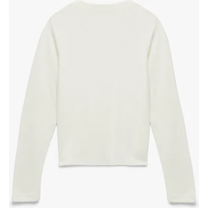 Dik Yaka Slim Fit Modal Karışımlı Basic Uzun Kollu Tişört