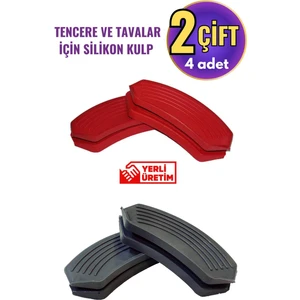 Silikon Tencere Tava Tutacağı Yanmaz Yapışmaz Tutamaç Eldiven 9x4 cm Renkli 2 Çift 4 Adetten Oluşur
