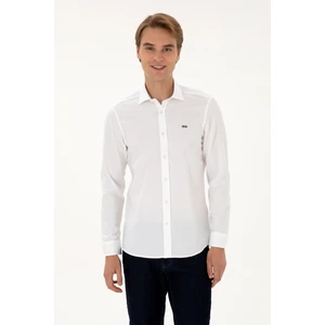 U.s. Polo Assn. Erkek Beyaz Gömlek Basic 50307673-VR013