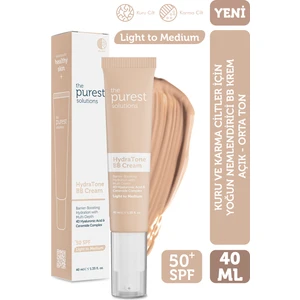 Kuru ve Karma Ciltler Için Yoğun Nemlendirici Bb Krem, Spf 50+,40 ml  – Açık / Orta Ton