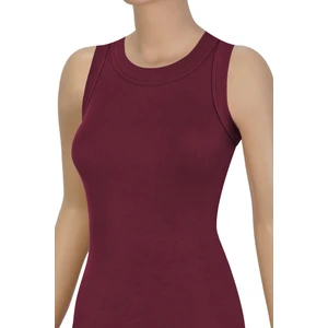 Kadın Atlet Sıfır Kol Fitilli Halter Yaka (%96 Pamuk - %4 Elastan)