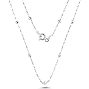 925 Ayar Gümüş Minik Toplu Model Zincir