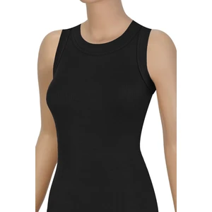 Kadın Atlet Sıfır Kol Fitilli Halter Yaka (%96 Pamuk - %4 Elastan)