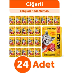 Yetişkin Yaş Kedi Maması Ciğerli 85GR 24'lü