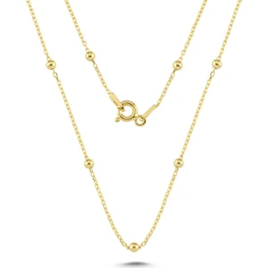 925 Ayar Gümüş Minik Toplu Model Zincir