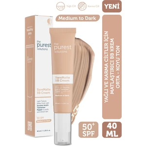 Yağlı ve Karma Ciltler Için Matlaştırıcı Bb Krem, Spf 50+,40 ml  – Orta / Koyu Ton