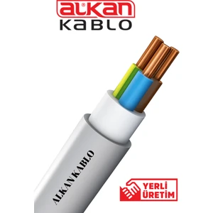 3x2,5 Mm² Nvv Nym Kablo Beyaz (%100 Bakır) 15 Metre
