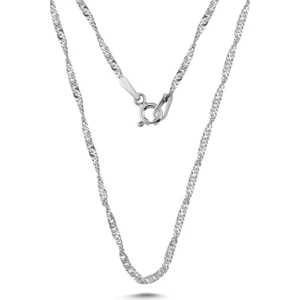 925 Ayar Gümüş Singapur Model Zincir