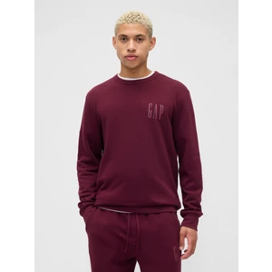 Erkek Bordo Gap Logo Fleece Sweatshirt