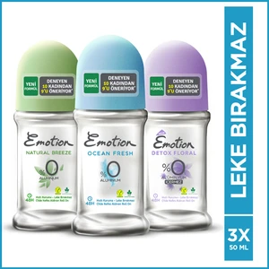 Kadın Roll On 3x50 Ml Tanışma Seti (Natura Breeze,Ocean Fresh,Detox Floral)