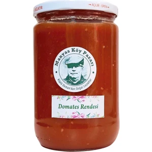 Manyas Köy Pazarı Doğal Katkısız Köy Domatesi Rendesi 660 cc Kavanozda