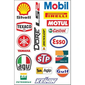 Otomotiv ve Motor Sporları Logo Sticker Seti