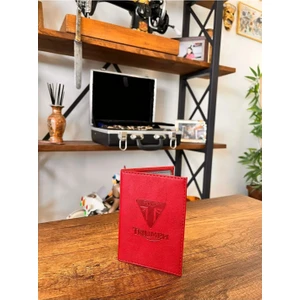 Efe Deri Triumph Baskılı Deri Dikişli Araç Ruhsat Kılıfı Kabı Oto Ruhsatlık Araba Ruhsat Koruyucu