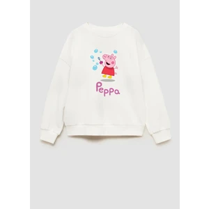 Kız Çocuk Peppa Baskılı 3 Iplik Kumaş Pamuklu Sweatshirt