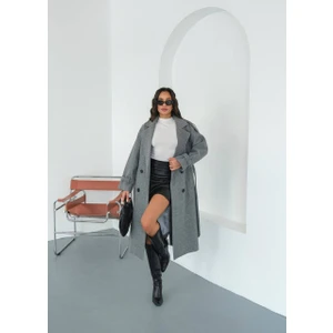 Kadın Premium Oversize Kaşe Kaban
