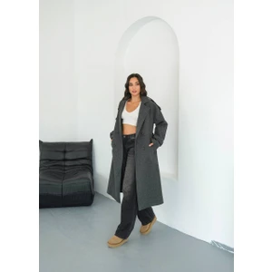 Kadın Premium Oversize Kaşe Kaban