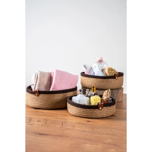 Natürel 3'lü Hasır Sepet Organizer Çok Amaçlı Düzenleyici