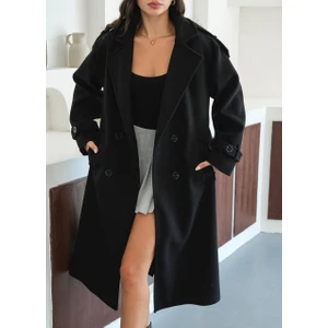 Kadın Premium Oversize Kaşe Kaban