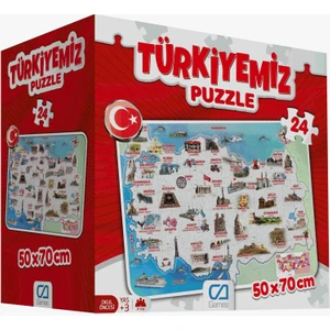 Ca Games Türkiyemiz Yer Puzzle 24 Parça Cayer-5079
