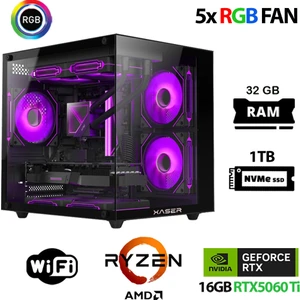Eco X240 Ryzen 5 7500F 32GB Ddr5 Ram 1tb M.2 Nvme SSD 16GB RTX5060TI Oyuncu Masaüstü Bilgisayarı
