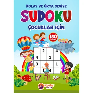 Jüpiter Yayınları Çocuklar Için Sudoku Kitabı - 150 Bulmaca - Kolay & Orta Seviye - +6 Yaş Zeka Egzersizleri