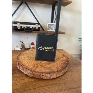 Efe Deri Ata Dikişli Araç Ruhsat Kılıfı Kabı Oto Ruhsatlık Araba Ruhsat Koruyucu