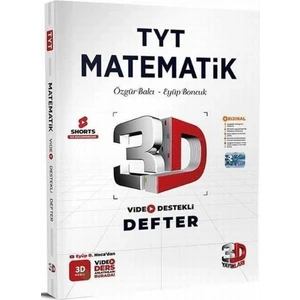 3D Yayınları TYT Matematik Video Destekli Defter - Telefon Tutucu