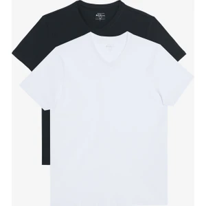 Altınyıldız Classics 2'li Slim Fit Dar Kesim V Yaka %100 Pamuk T-Shirt