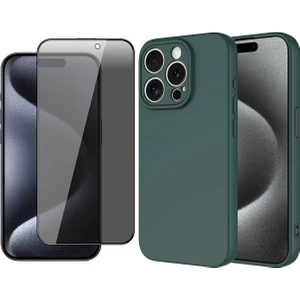 iPhone 15 Pro Max Uyumlu Kılıf Vendas Mara Lansman Kapak + Cam Ekran Koruyucu