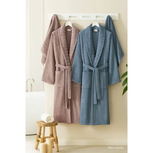 4 Parça Soft Elegance Banyo Aile Bornoz Seti %100 Pamuklu