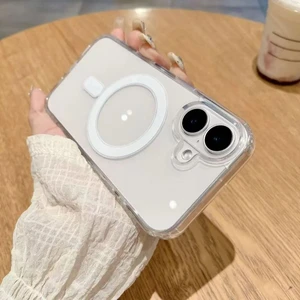 Iphone 16 Uyumlu Sararmaz Sert Şeffaf Magsafe Özellikli Kılıf