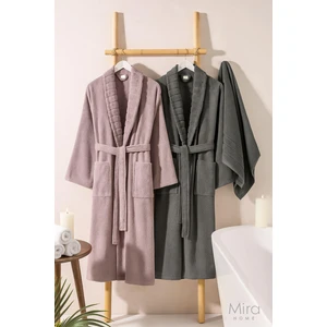 4 Parça Soft Elegance Banyo Aile Bornoz Seti %100 Pamuklu