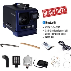 U-Frigo 5.5 Kw Çanta Tipi Webasto Dizel Isıtıcı (12-24-220V) Start-Stop Bluetooth Heavy Duty Serisi