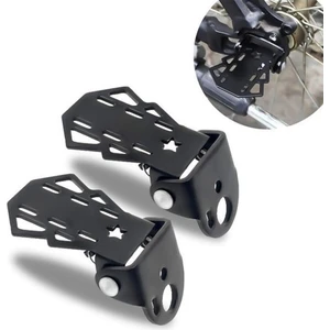 Evrensel Bisiklet Için 2 Adet Arka Pedal Ayaklık Çelik Aks Kaymaz (Siyah) (Yurt Dışından)