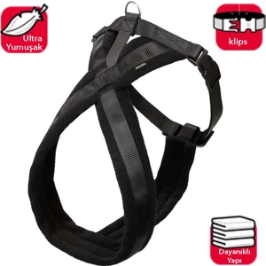 Karlie Flamingo Cross Göğüs Tasması 48-55 Cm Siyah