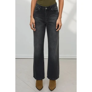 Kadın Straight Fit Jeans Siyah