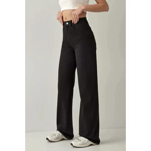 Kadın Straight Fit Denim Pantolon Siyah