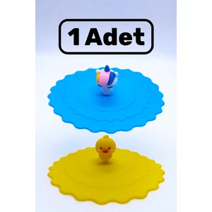 Silikon Kupa Kapağı 1 Adet Isı Toz Koruyucu Bardak Kapağı Sevimli Silikon Kapak