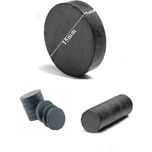 Magnet Mıknatısı Deliksiz Mıknatıs Yuvarlak Deney Mıknatısı 15X3MM- 10 Adet