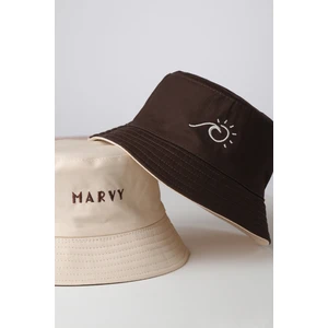 Çift Yüzlü Kahve-Bej Kese Şapka