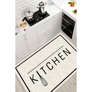 Kitchen Yazılı Dijital Baskılı Dekoratif Kaymaz Taban Yıkanabilir Mutfak Halısı