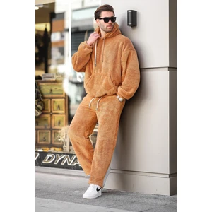 Taba Cep Detaylı Polar Erkek Eşofman Takımı E5961